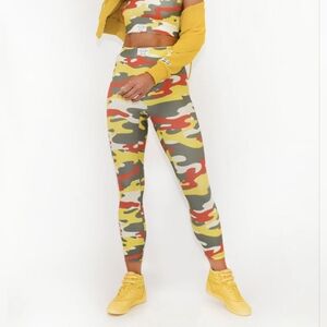 Adam Selman Sport Assential Multi Camo Leggings Athleisure XS